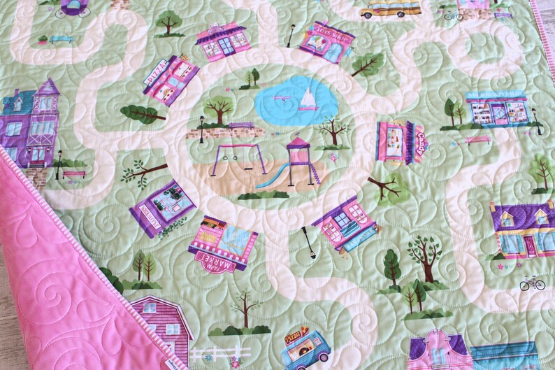 Dreamland Girls Playmat Quilt Kit Panel Baby Blanket Project Etsy