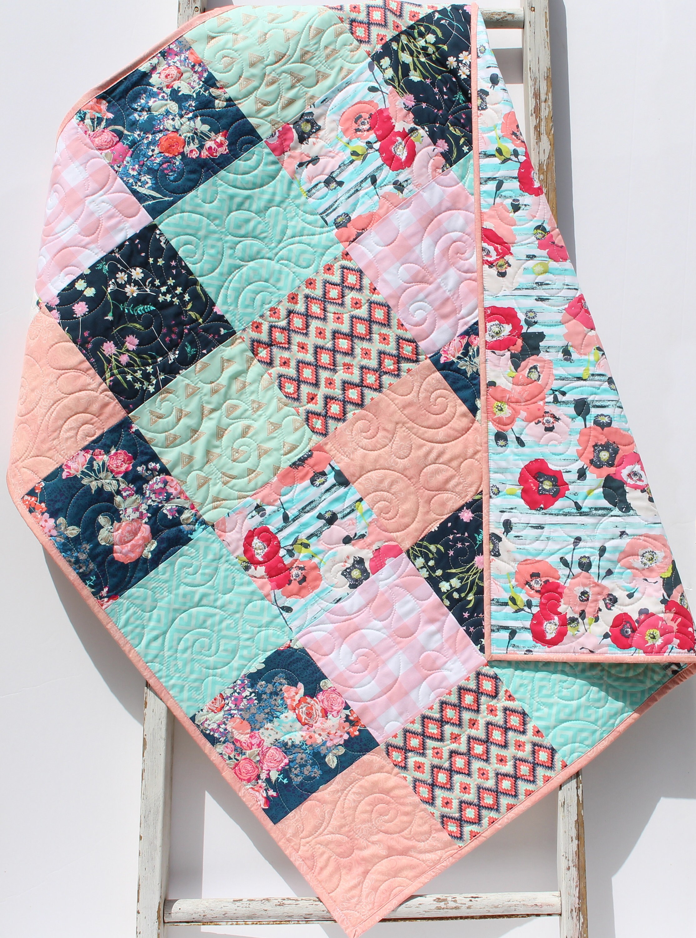 Quilt Kits Floral Nursery Crib Blanket DIY Do It Yourself Project Art