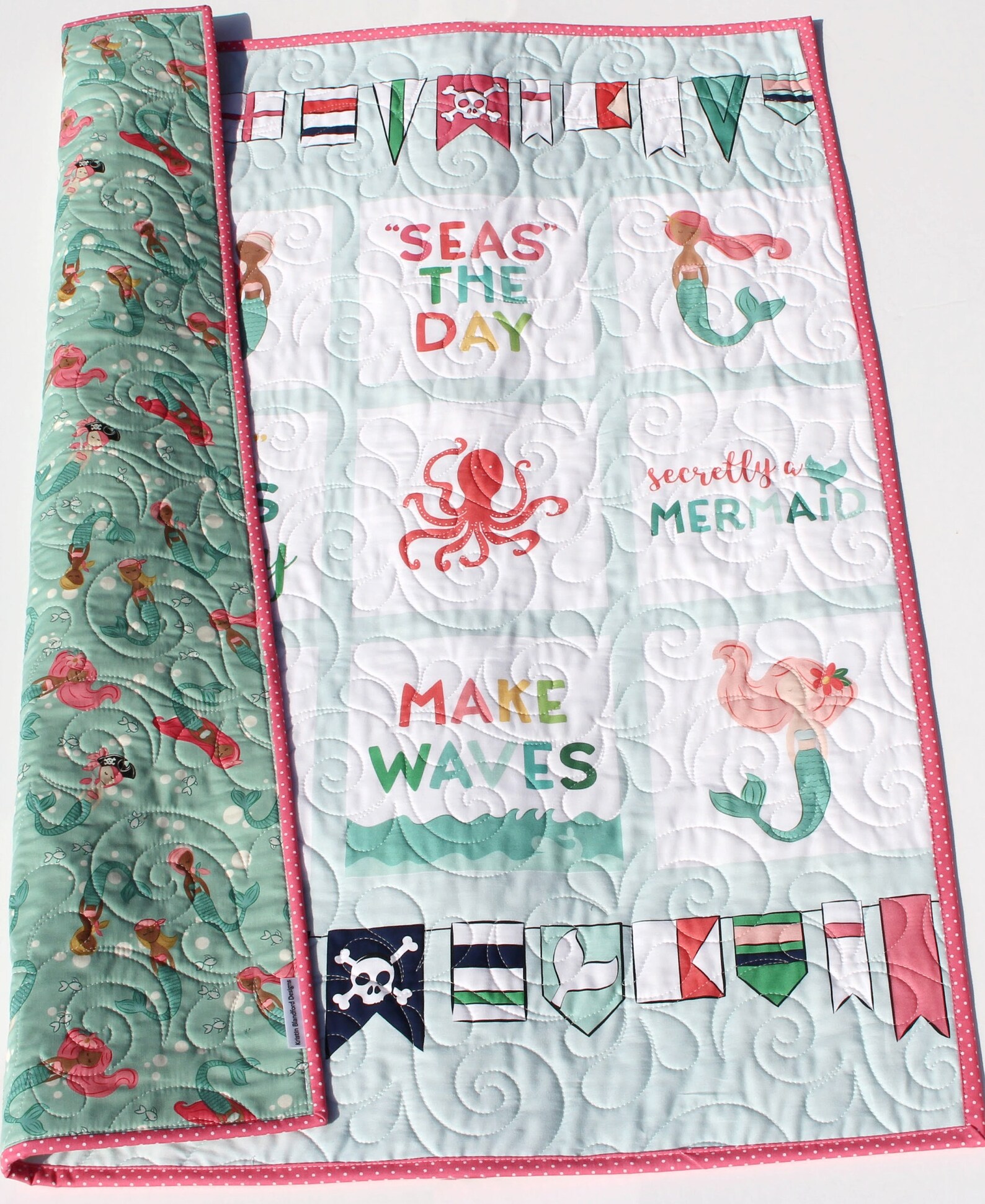 Mermaid Baby Quilt Kit Sewing Project to Make Yourself Girls Etsy