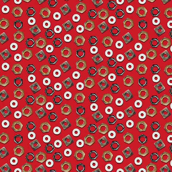 Nuts Bolts Fabric Etsy