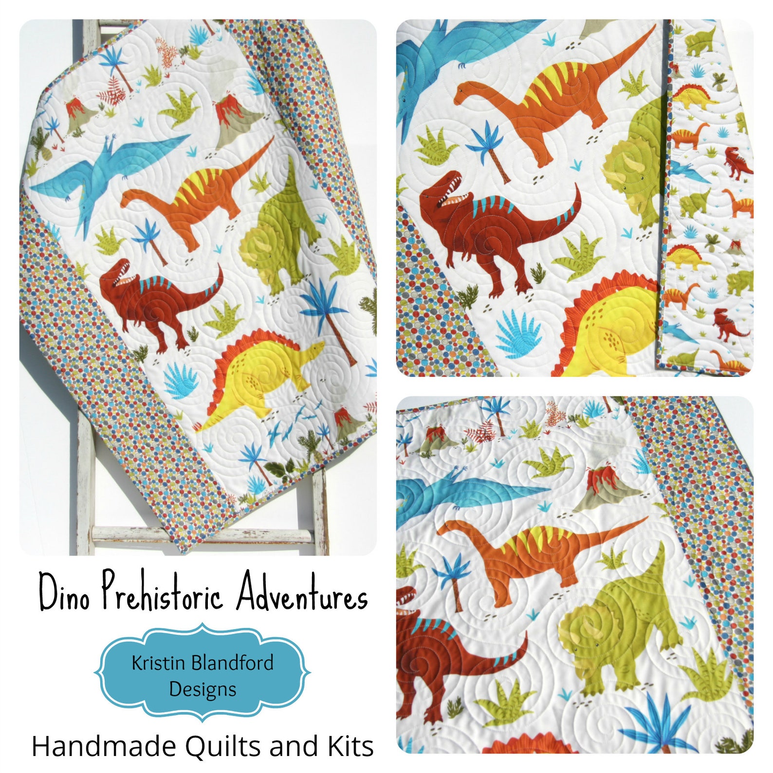 Quilt Kit Dinosaur Panel Quick Easy Fun Beginner Project Etsy