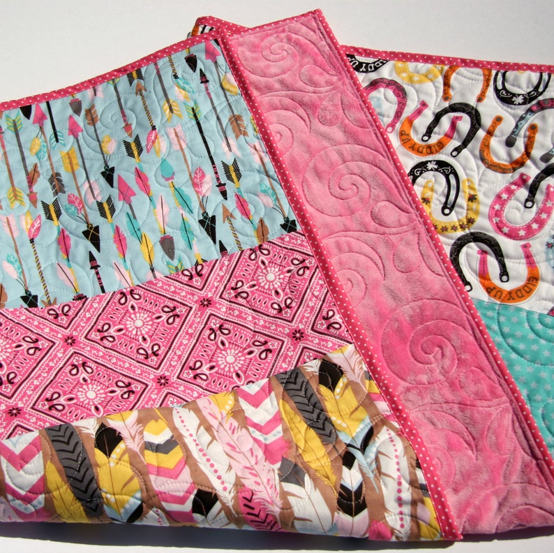 Striped Quilt to Make Quilt Kit Western Girl Fabrics Modern Etsy