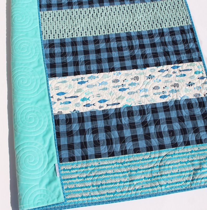 Fishing Quilt Kit Plaid Stripe Rustic Woodland Bedding Crib Etsy