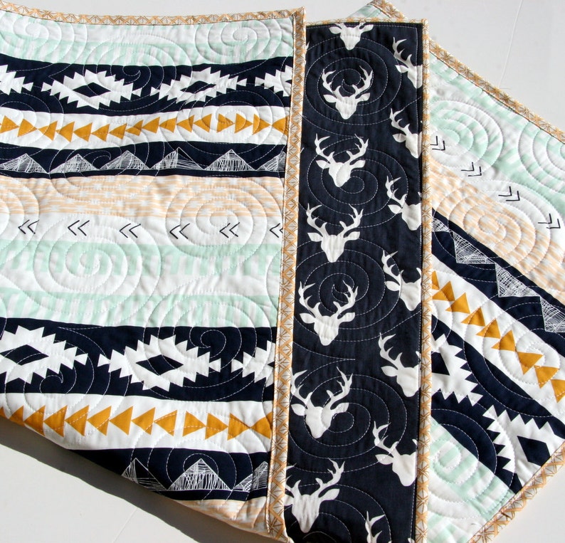 Arizona Quilt Kit Boy Tribal Baby Bedding Blanket Project Etsy