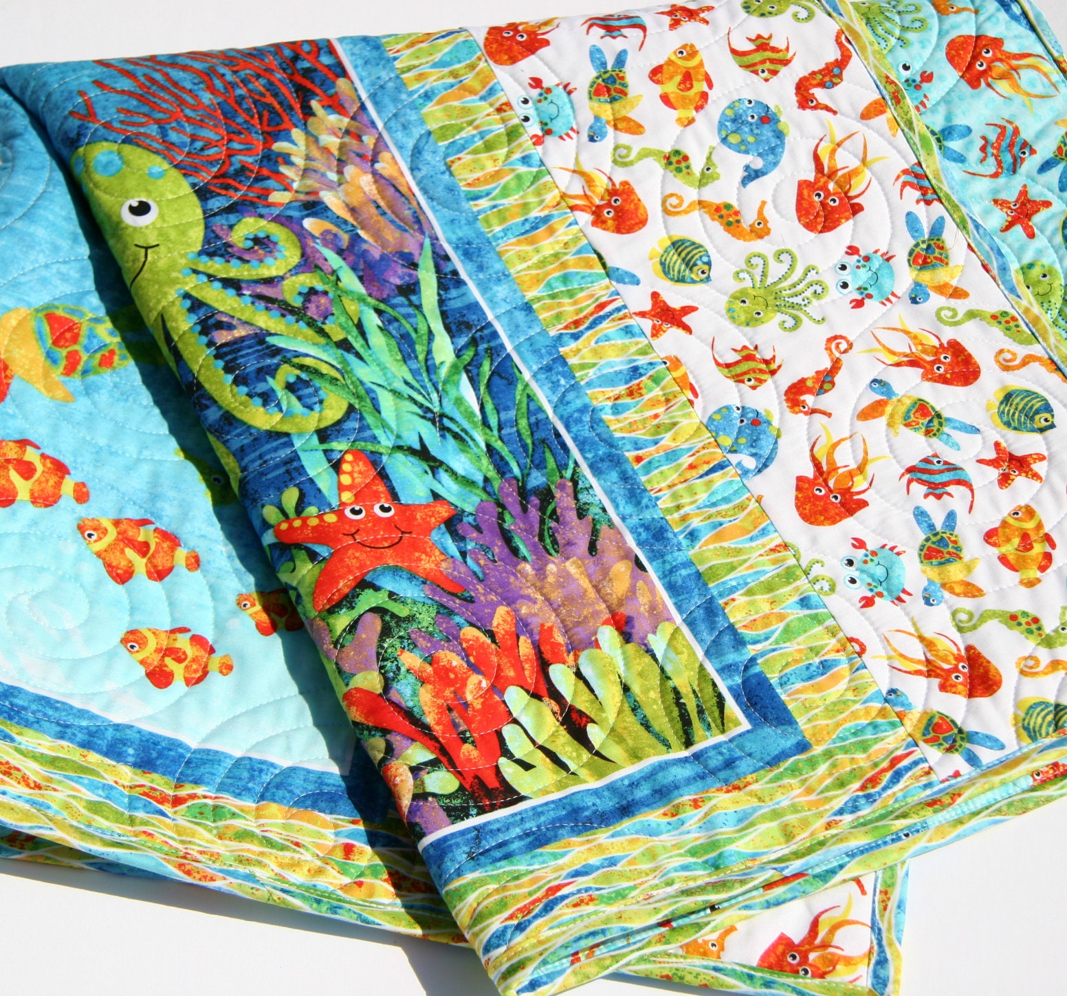 Nautical Quilt Kit Ocean Crib Blanket Quilting DIY Sewing Etsy