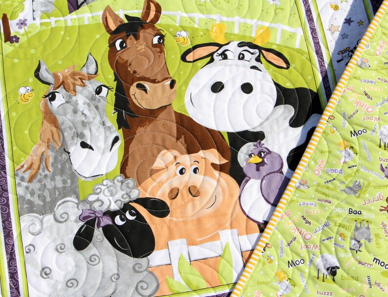 Backyard Buddies Quilt Kit Farm Panel Quick Easy Fun Etsy