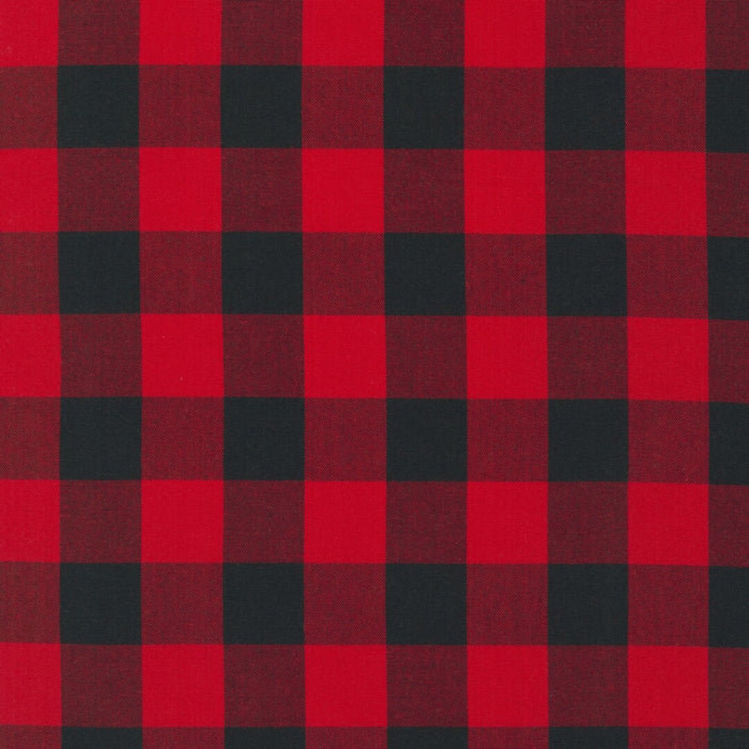 Kaufma Carolina Gingham Fabric - 1" Check Scarlet Red Cotton By The Yard - Perfect For Dresses & Quilting