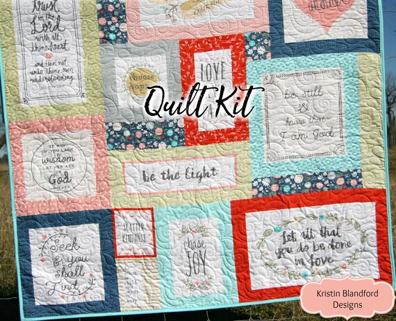 Sewing Project Large Panel Minky Adult Blanket Home Decor Gift for Girl Faux Patchwork Softball Quilt Kit Varsity Sports Throw Blanket