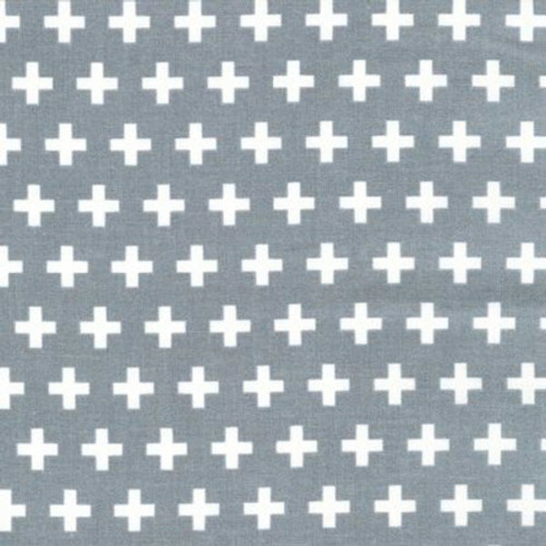 Remix Grey Gray Plus Sign Fabrics Robert Kaufman Basics Stash Builder Anne Kelle SALE