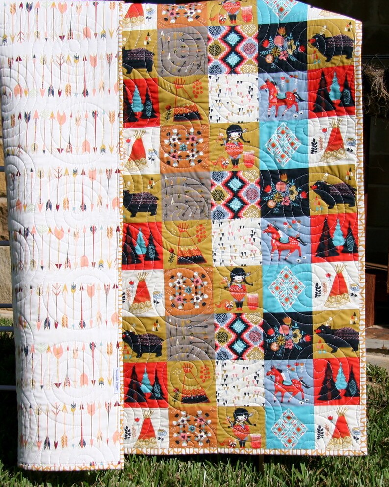 Quilt Kit Art Gallery Birch Fabrics Cheater Patchwork Blanket Etsy