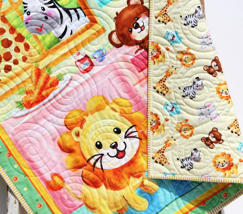 Zoo Animal Baby Quilt Kit – DIY Sewing Kit for Beginners – Handmade ...