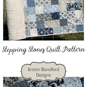 Layer Cake Quilt Pattern, PDF File, Stepping Stones, Easy Quick Beginner Quilting Sewing Digital Download PDF File Instant Upload Throw Baby image 10