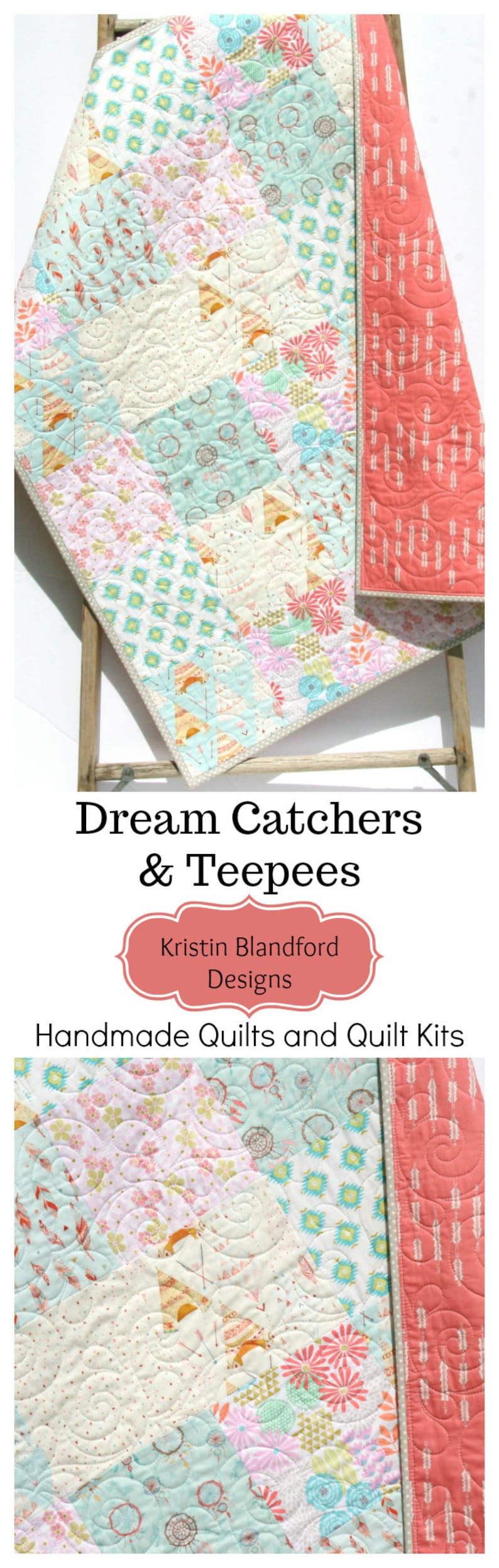 Twin quilt kit woodland pastel quilt with forest animals for girls bedroom last one available quilt kit