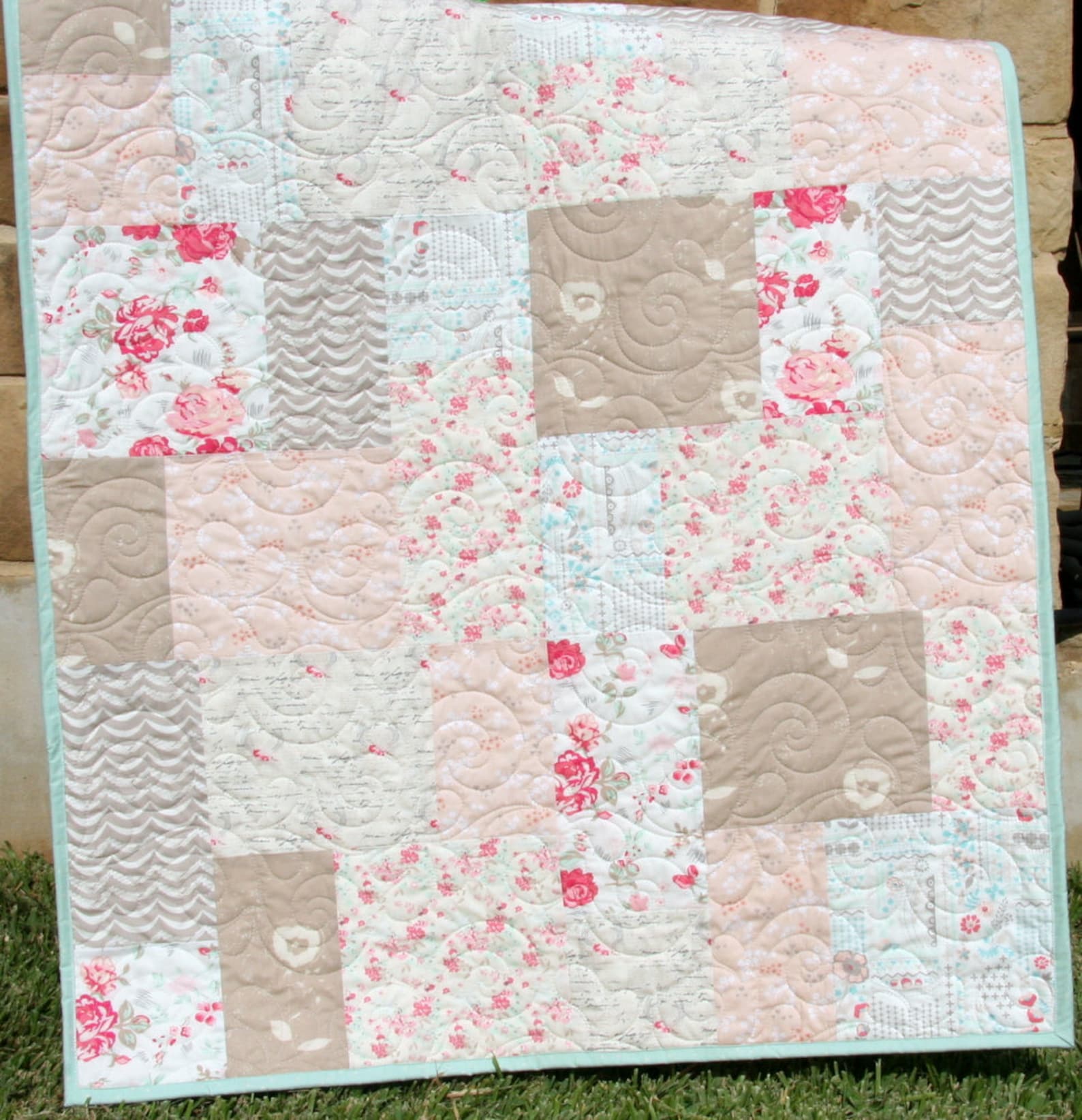 Quilt Kit Farmhouse Chic Art Gallery Fabrics Baby Quilt Kit | Etsy