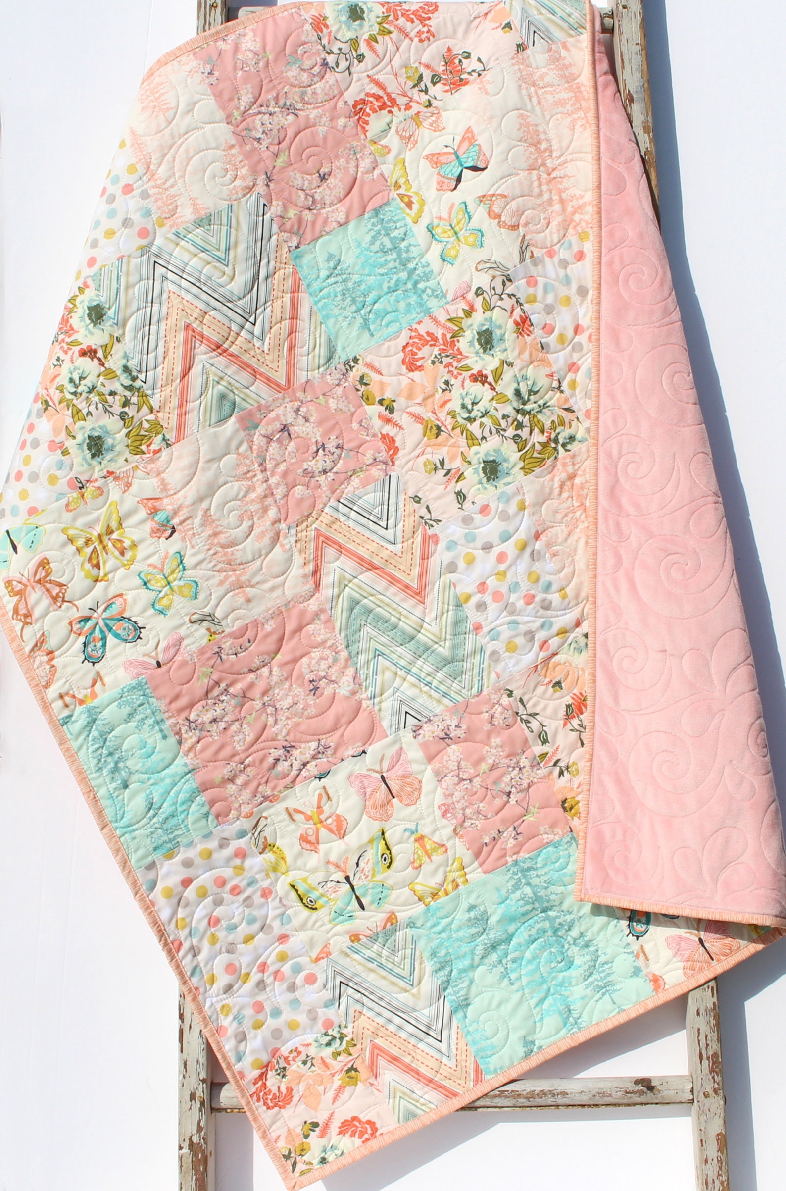 Butterfly Quilt Kit for Baby Newborn Blanket Pattern Fabrics | Etsy