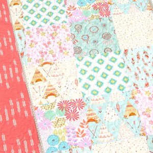 Woodland quilt kit twin size pastel forest animal quilt for girls room DIY sewing project limited availability