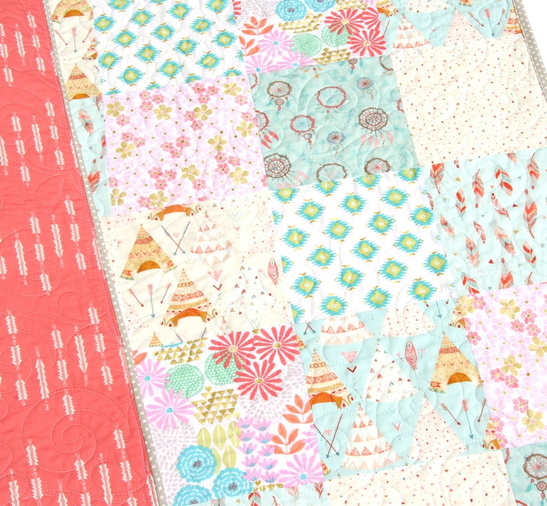 Woodland quilt kit twin size pastel forest animal quilt for girls room DIY sewing project limited availability