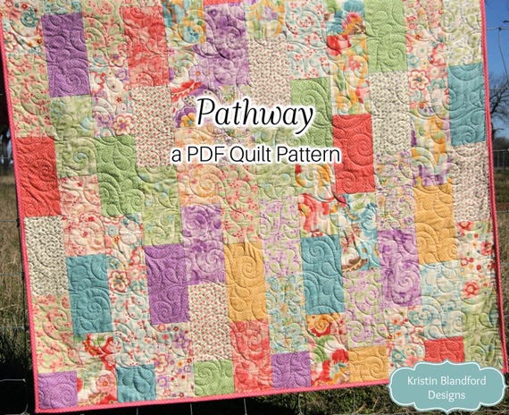 Precut Quilt Pattern PDF – Baby & Throw Quilt Pattern – Instant Download Beginner Quilt – Layer Cake Quilt