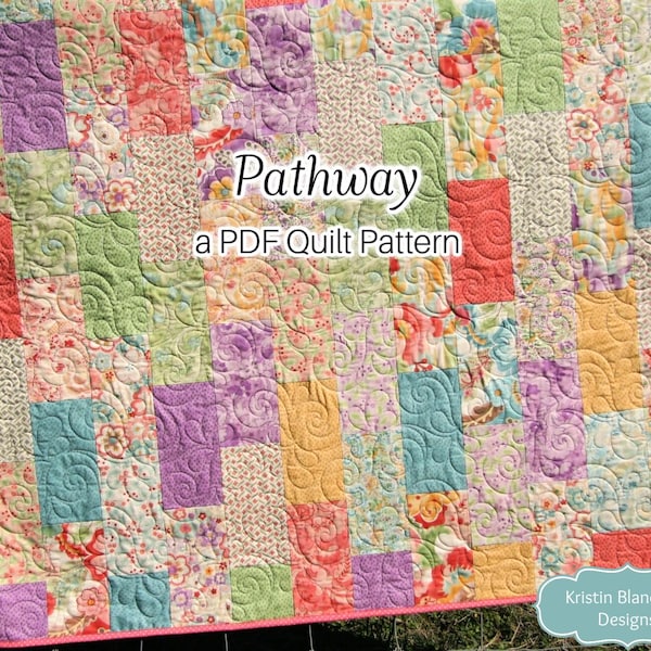 Precut Quilt Pattern PDF – Baby & Throw Quilt Pattern – Instant Download Beginner Quilt – Layer Cake Quilt
