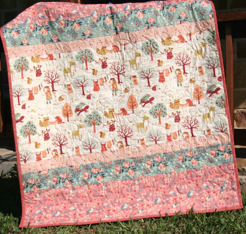 LAST THREE Woodland Baby Quilt Kit DIY Project Forest Animals Etsy