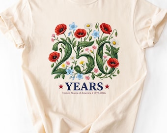 Comfort Colors© USA Shirt, Floral America Shirt, Fourth of July Shirt, 4th of July Tee, Patriotic Women Shirt, USA Est 1776 Shirt