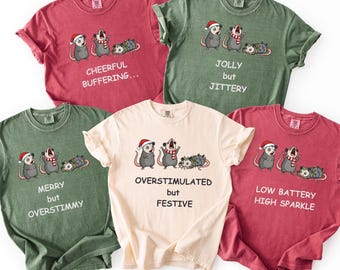 Comfort Colors® Gen Z Sarcastic Christmas Phrase Shirts, Matching Family XMas Party Shirts, Group Friendsmas Funny Christmas Long Sleeve Tee