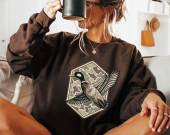 Retro Stockente Enten Sweatshirt, 90er Jahre Wasservogel Ente Outfit, Vintage Ente Shirt, Tierliebhaber Shirt, Vintager Herbst Hoodie, Süßes Herbst Shirt