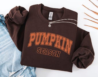 Retro Pumpkin Season Sweatshirt, Thanksgiving Gift Fall Gifts Hoodie, Autumn Sweatshirt Cute Fall Sweatshirt, Halloween Sweatshirt For Women