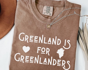 Comfort Colors® Greenland is for Greenlanders Shirt, Greenland Is Ours T-Shirt, Greenlandic Flag Shirt, Greenland Long Sleeve Tee, hands off