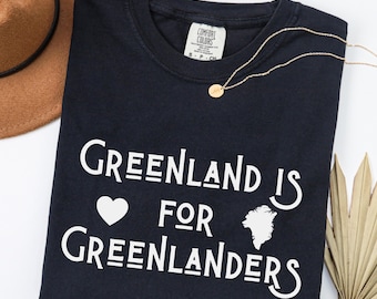 Comfort Colors® Greenland is for Greenlanders Shirt, Greenland Is Ours T-Shirt, Greenlandic Flag Shirt, Greenland Long Sleeve Tee, hands off
