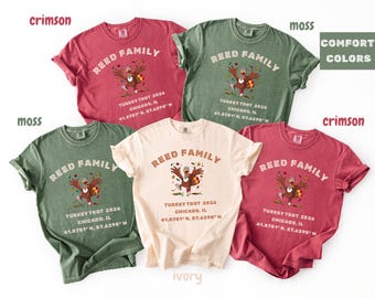 Thanksgiving Family Matching Turkey Trot Shirt, Comfort Colors® Custom Trot Squad Long Sleeve Tee, Fun Run Matching Fall Friendsgiving Shirt