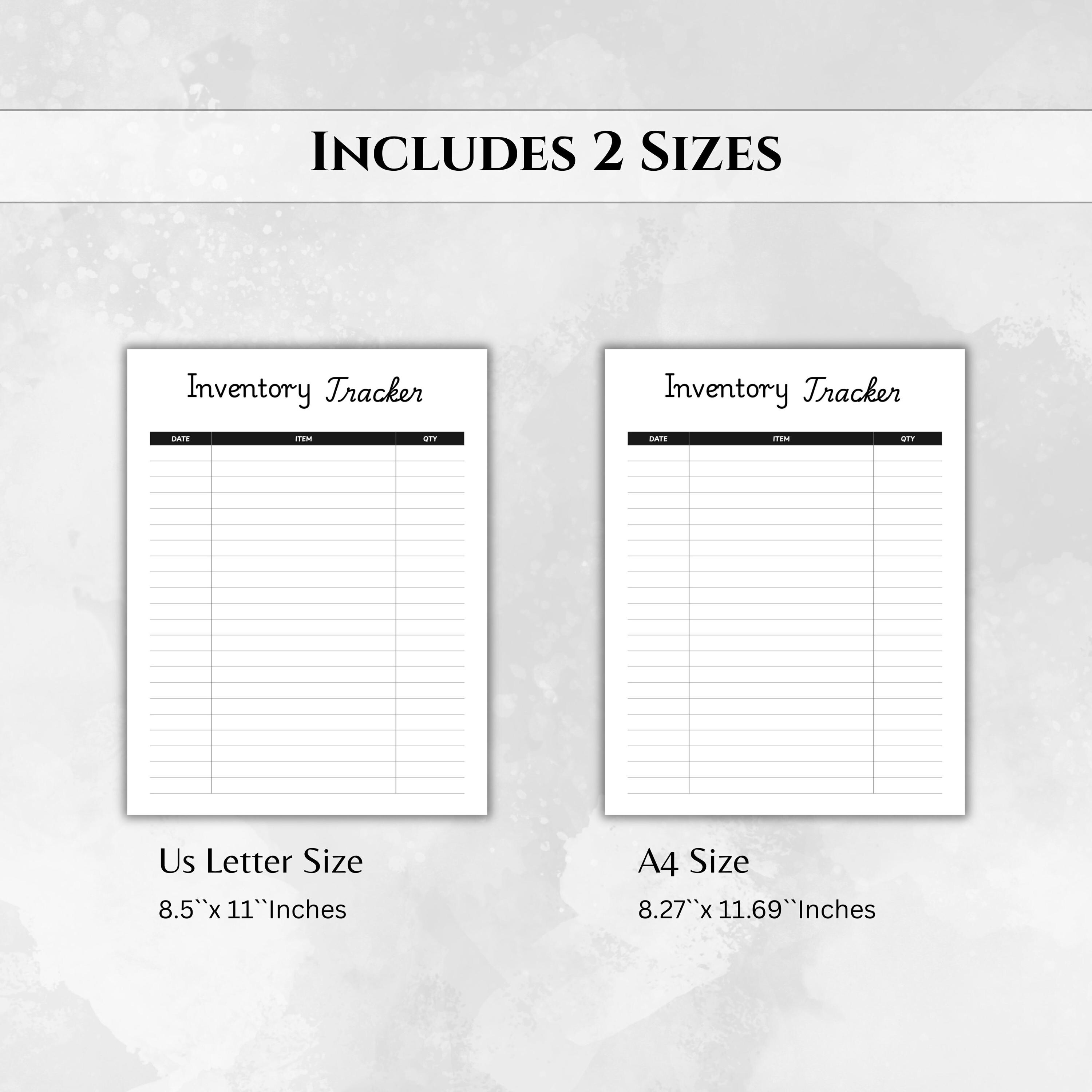 Inventory Log Sheet | Inventory Tracker Template | Stock Inventory ...