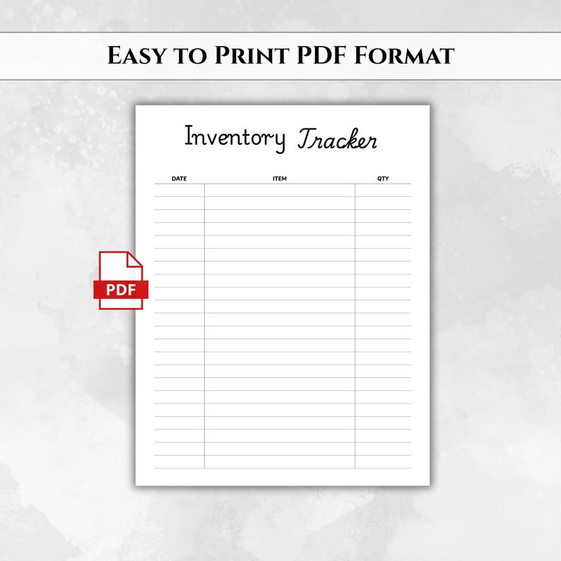 Inventory Log Sheet | Inventory Tracker Template | Stock Inventory ...