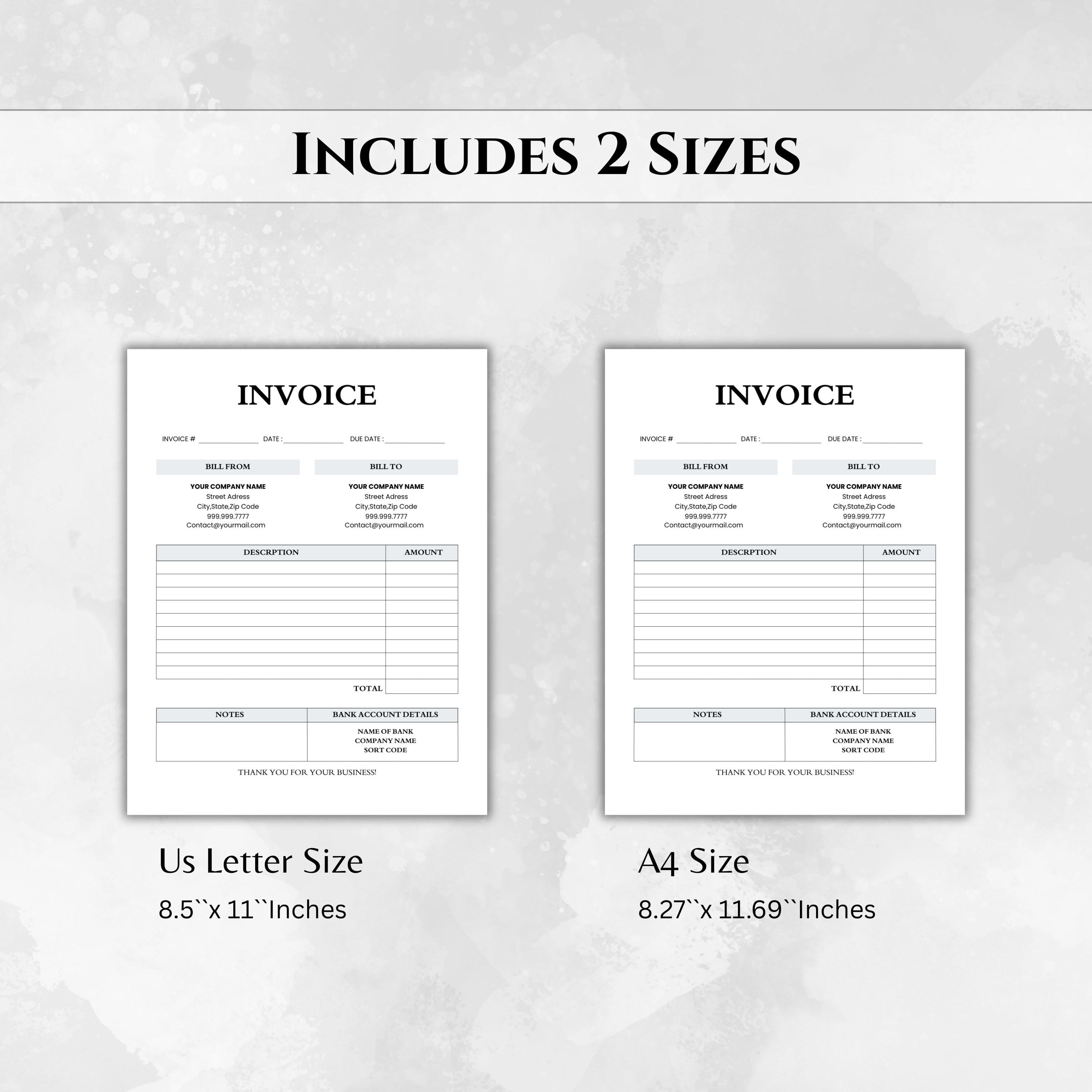 Editable Canva Invoice Template for Small Business Owners ...