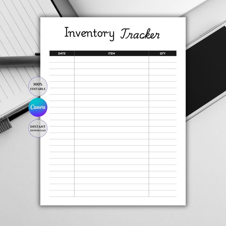 Inventory Log Sheet | Inventory Tracker Template | Stock Inventory ...