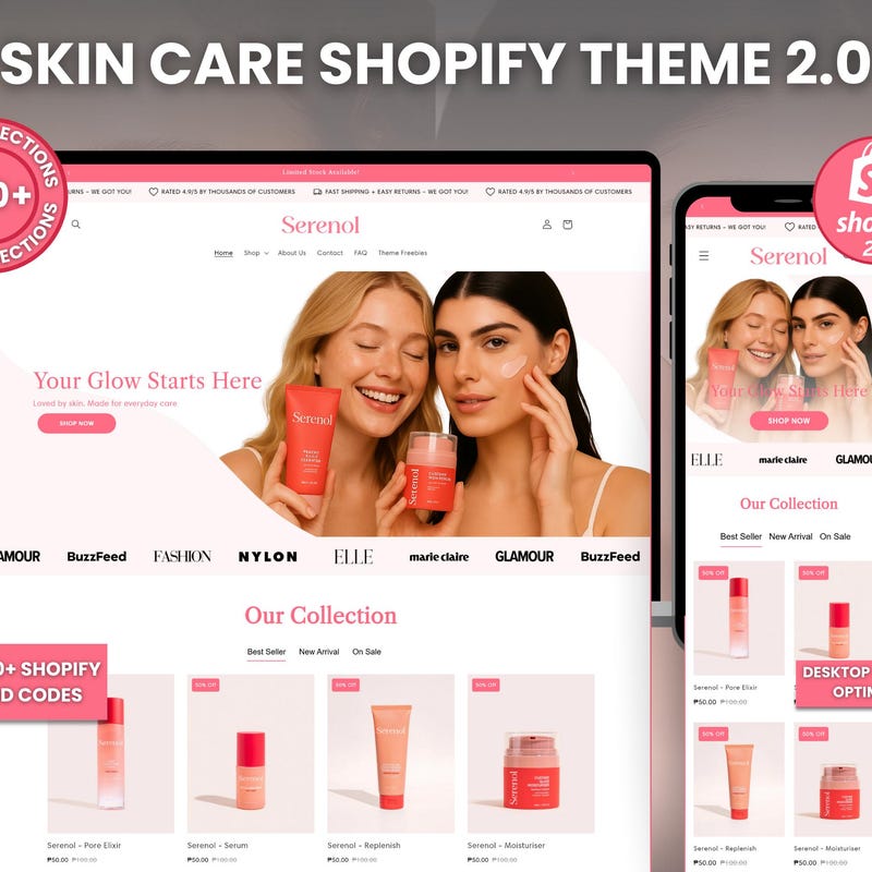 Beauty Website Skin - Etsy