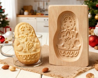 Wooden Doll Cookie Mold: Gingerbread Cookie Cutter, Baking Gifts