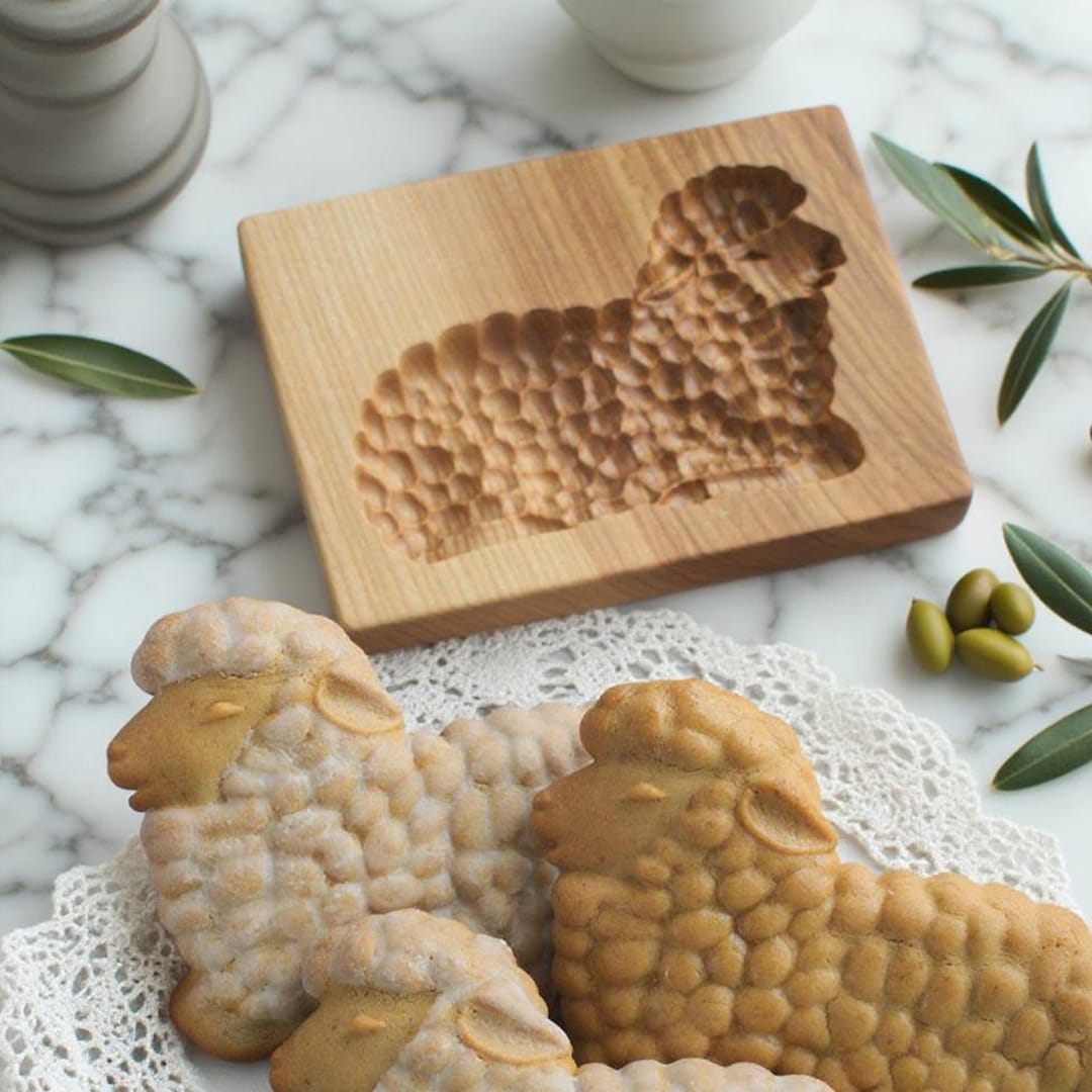 Wooden Sheep Cookie Baking Mold: Cookie Cutter Wood Tool
