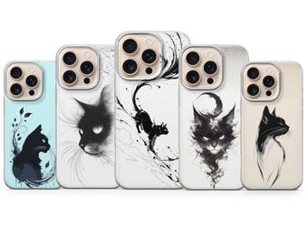 Etui na telefon Black Cat Artystyczne etui na iPhone'a 17 Pro Max, 16e, 15, 14, 13 i Samsunga S26 Ultra, S25 FE, A57, A56, Pixel 10, 9A
