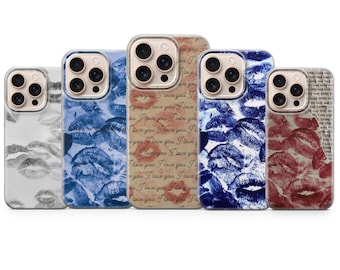Etui na telefon Kiss Mark Romantic do iPhone'a 17 Pro Max, 16e, 15, 14, 13 i Samsunga S26 Ultra, S25 FE, A57, A56, Pixela 10, 9A