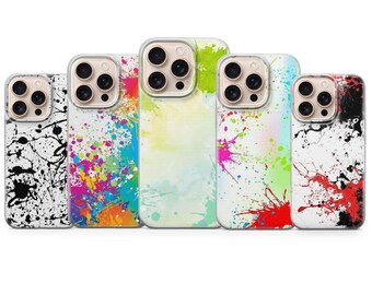 Color Splash Phone Case Modern Art Cover for iPhone 17 Pro Max, 16e, 15, 14, 13 & Samsung S26 Ultra, S25 FE, A57, A56, Pixel 10, 9A