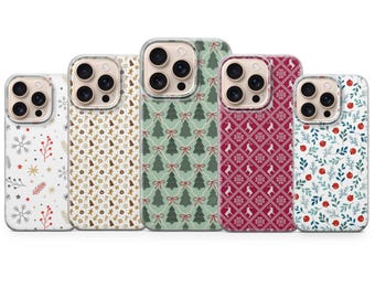 Kerst telefoonhoesje winterhoes voor iPhone 17 Pro Max, 16e, 15, 14, 13 en Samsung S26 Ultra, S25 FE, A57, A56, Pixel 10, 9A