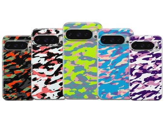 Camouflage Phone Case Colorful Cover for iPhone 17 Pro Max, 16e, 15, 14, 13 & Samsung S26 Ultra, S25 FE, A57, A56, Pixel 10, 9A