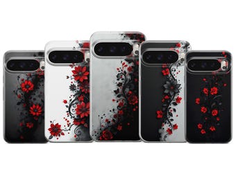 Bloemen telefoonhoesje Rose-hoesje voor iPhone 17 Pro Max, 16e, 15, 14, 13 en Samsung S26 Ultra, S25 FE, A57, A56, Pixel 10, 9A