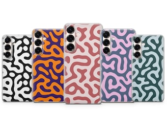 Abstract Wavy Phone Case Pattern Cover for iPhone 17 Pro Max, 16e, 15, 14, 13 & Samsung S26 Ultra, S25 FE, A57, A56, Pixel 10, 9A