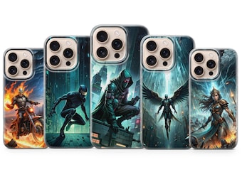 Hero Phone Phone Case Dark Cover for iPhone 17 Pro Max, 16e, 15, 14, 13 & Samsung S26 Ultra, S25 FE, A57, A56, Pixel 10, 9A