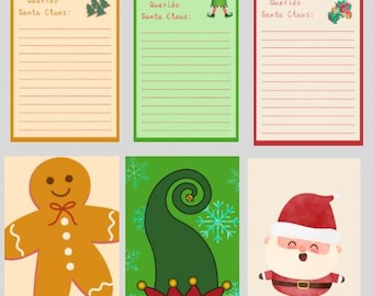 サンタクロースへの手紙（印刷可能）｜子供向けクリスマスレターセット｜デジタルクリスマス文房具｜サンタクロースへの手紙（PDF）