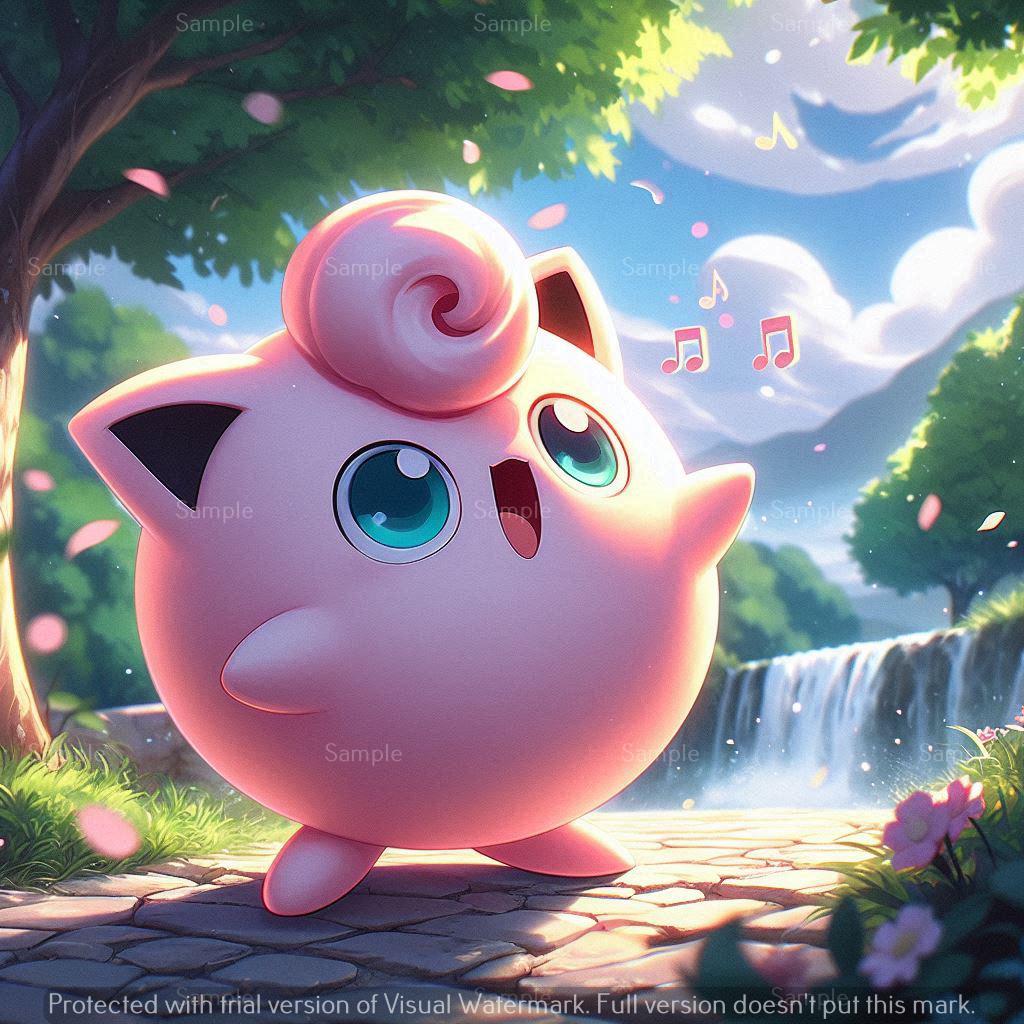 ポケモン プリン 歌う壁紙、デジタル画像、.PNG ファイル - Etsy 日本