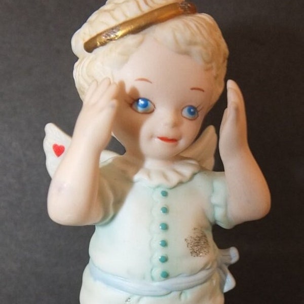 Tender Hearts Peek A Boo In The Clouds Figurine 1995 Bronson Collectibles