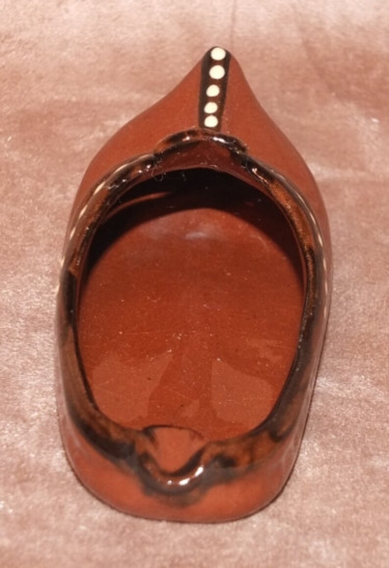 Redware Pottery Dutch Shoe Ashtray